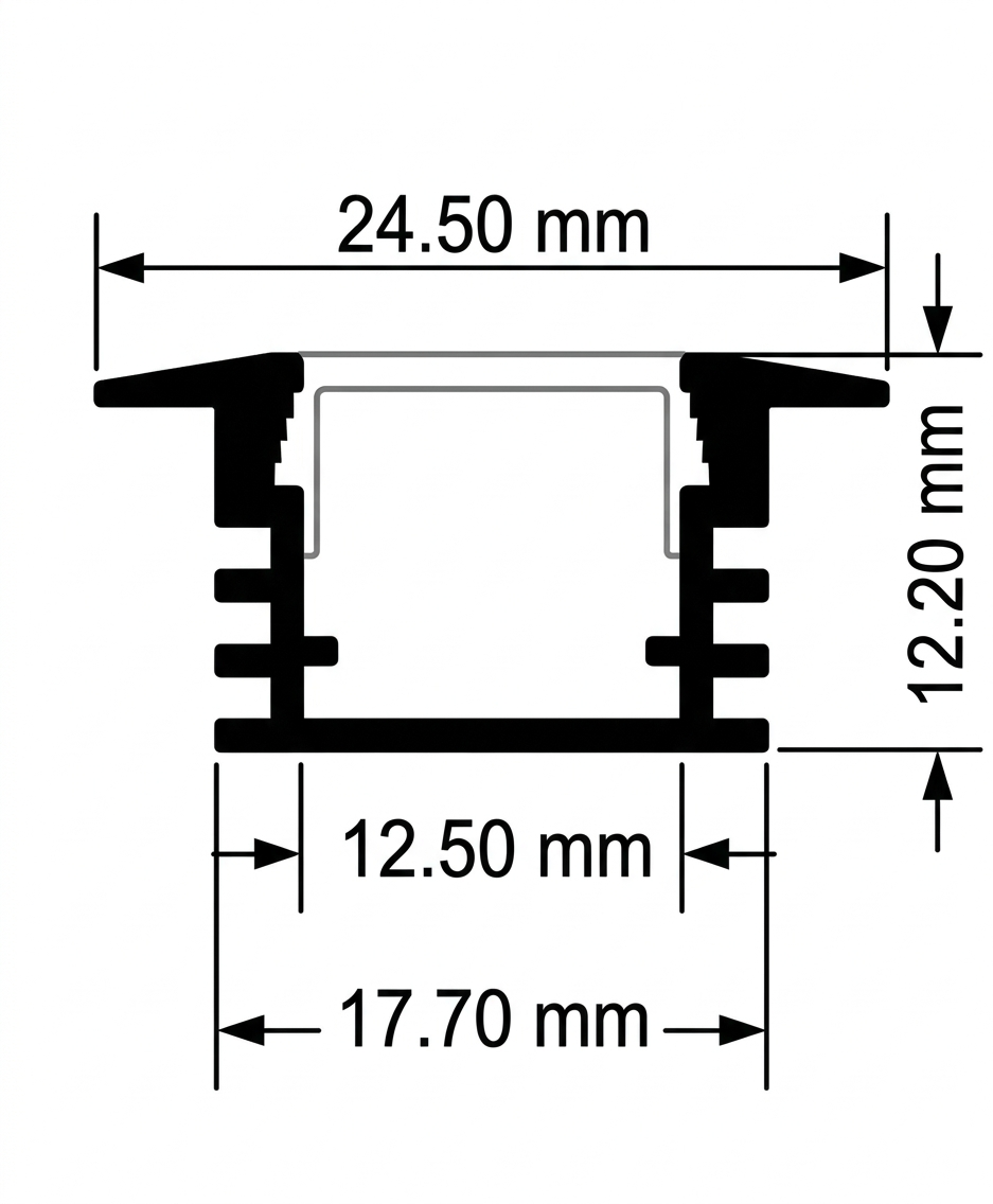 9.9Ft  Aluminum Track Plaster In Mount  #3