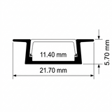 9.9ft Aluminum Track Plaster-In Mount #6
