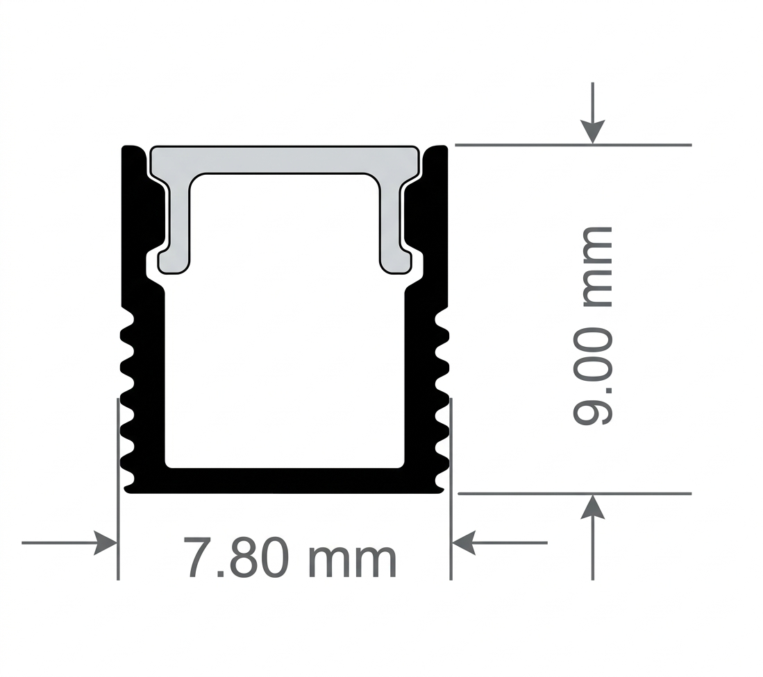 9.9Ft  Aluminum Track Surface Mount  #9
