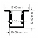 9.9ft Aluminum Track Plaster-In Mount #10