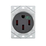 50A 125/250V AC Flush-Mount Single Receptacle