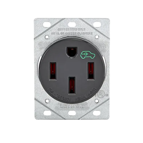 50A 125/250V AC Flush-Mount Single Receptacle