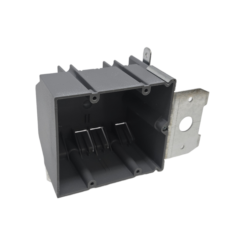 2-Gang PVC Adjustable New Work Box, 34 cu.in.