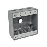 2-Gang Weatherproof Box, 7 Holes
