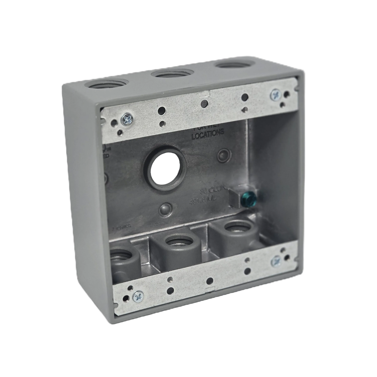 2-Gang Weatherproof Box, 7 Holes