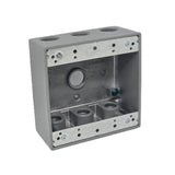 2-Gang Weatherproof Box, 7 Holes