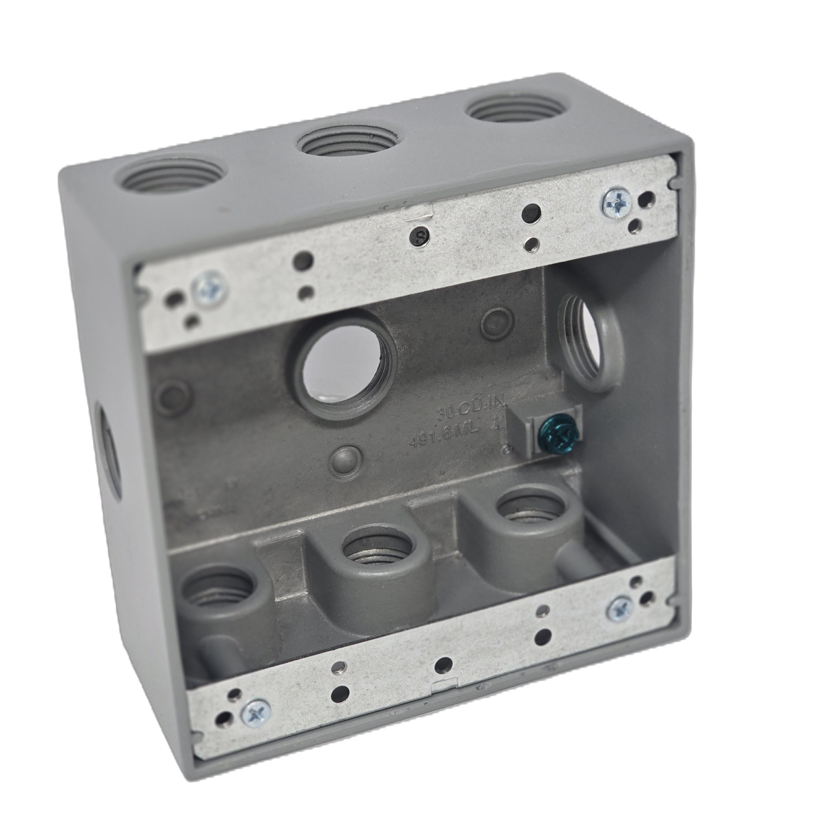 2-Gang Weatherproof Box, 9 Holes
