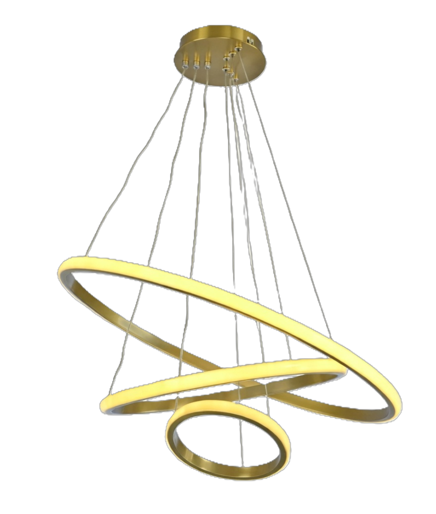 3 Ring Chandelier Silver - Gold