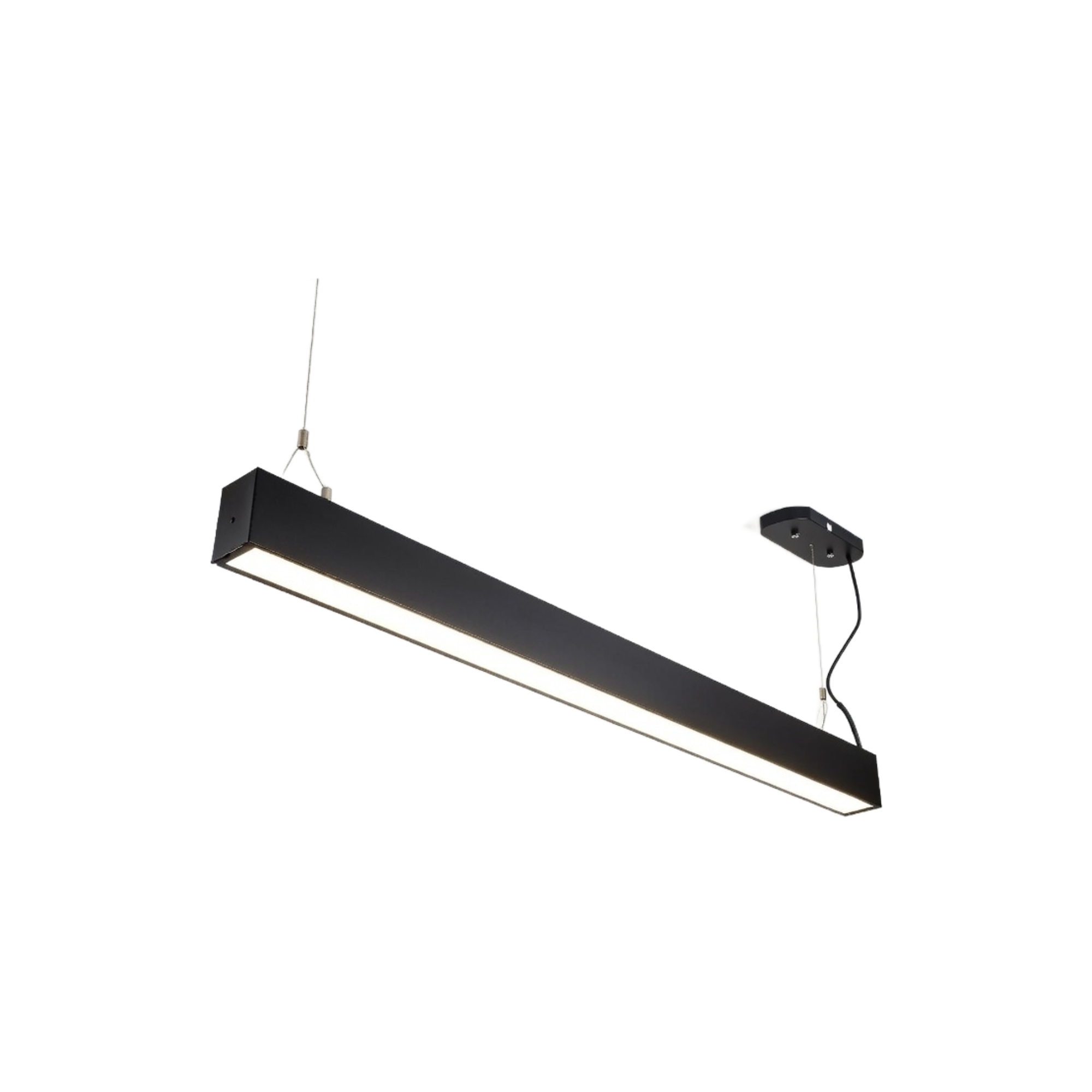 4Ft Linear Suspended Light Track with Dual Sided Illumination