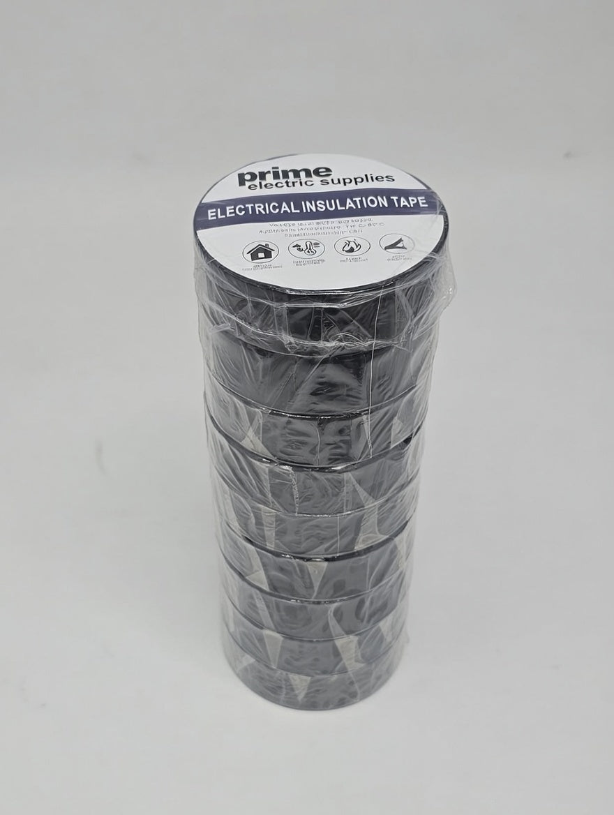 Electrical tape 3/4 in. x 60 ft. x 7 mil, Black 10pack
