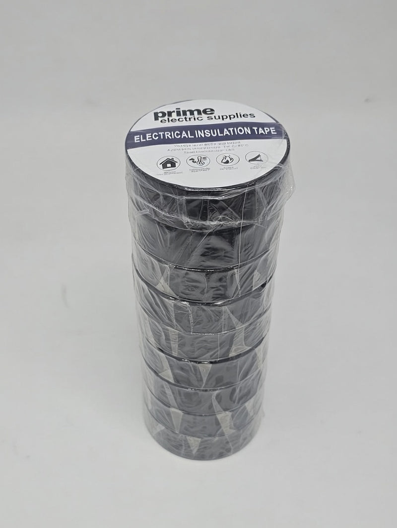 Electrical tape 3/4 in. x 60 ft. x 7 mil, Black 10pack