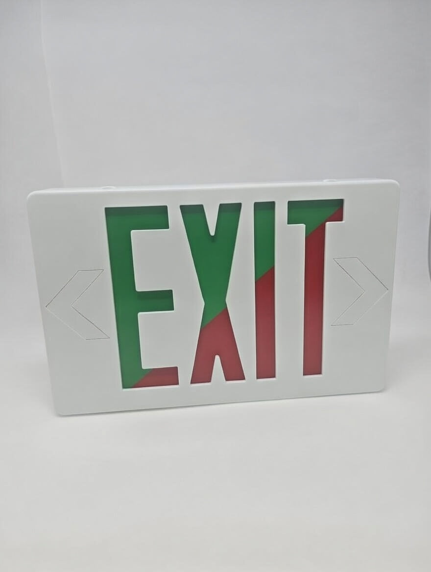Exit Light with red/green face 90 min battery