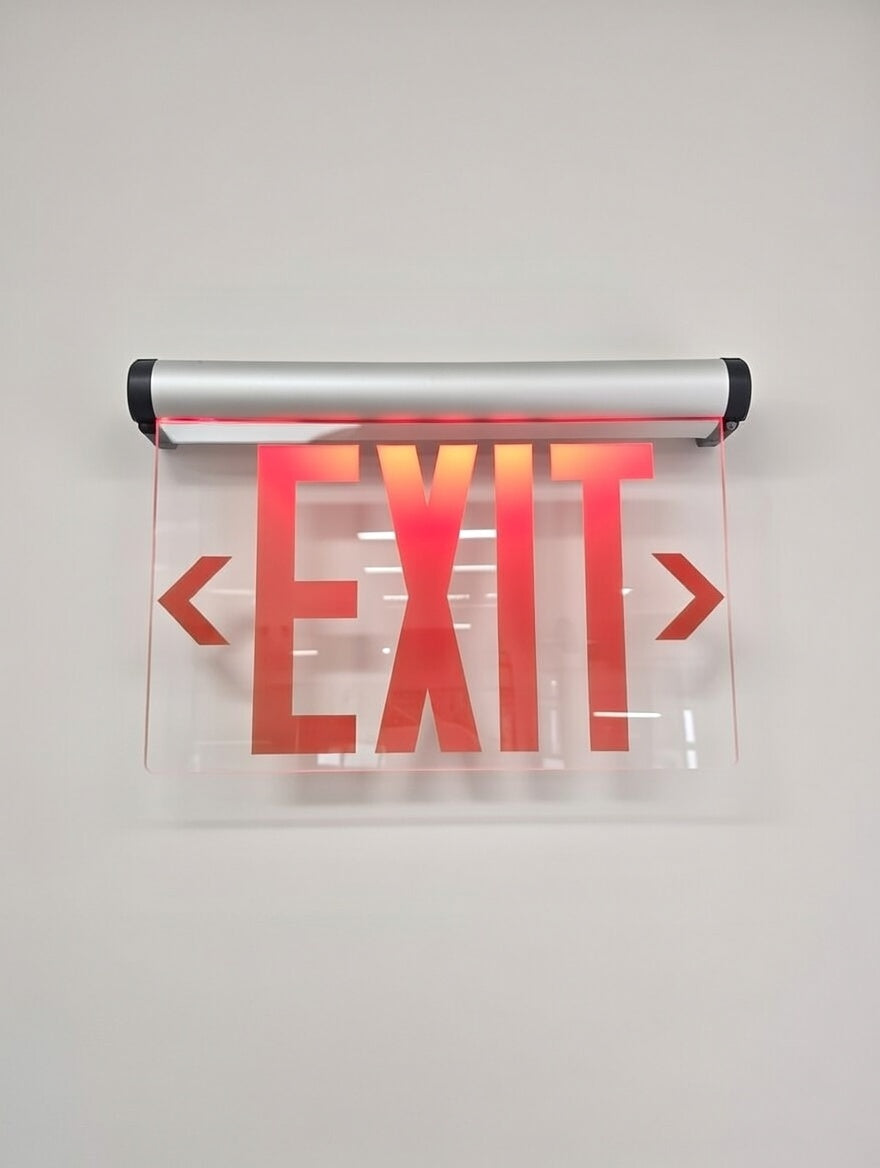 Glass Exit Light  90 Min Battery