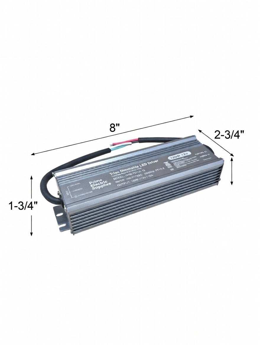LED Driver 12V 120W Dimmable Gray Waterproof