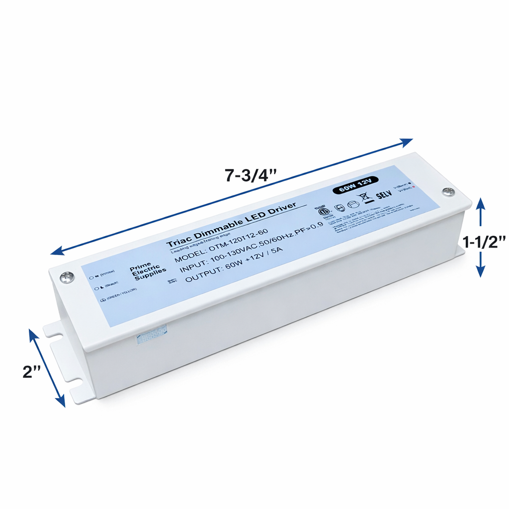 LED Driver 12V Dimmable White Metal