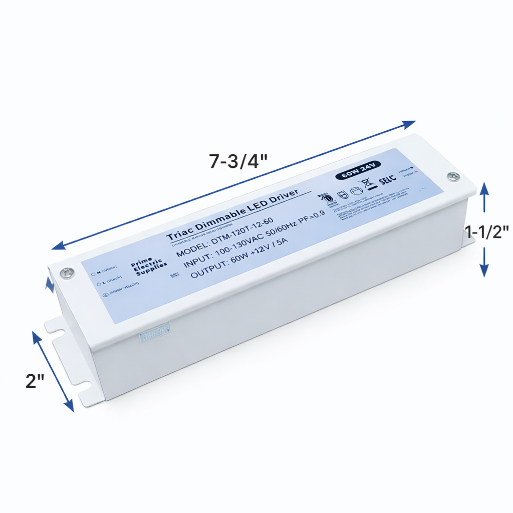 LED Driver 24V Dimmable White Metal