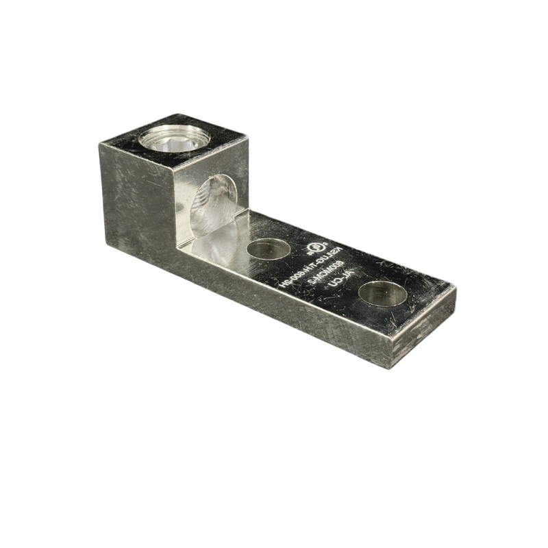 Aluminum Single Terminal Lug with 2 Holes, Electro-Tin Plated