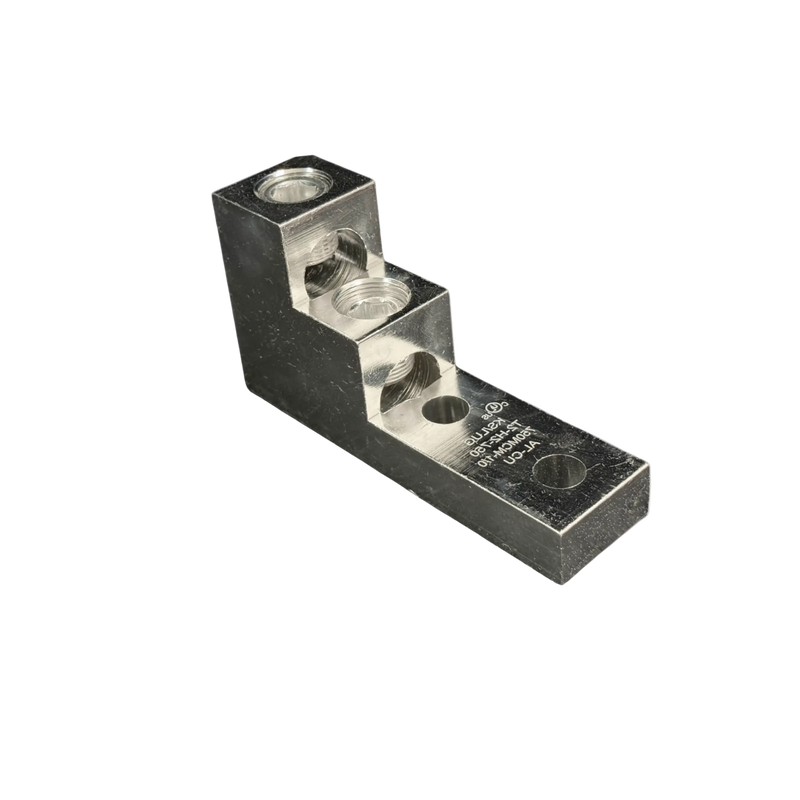 Aluminum Single Terminal Lug with 2 Holes and 2 Conductors, Electro-Tin Plated