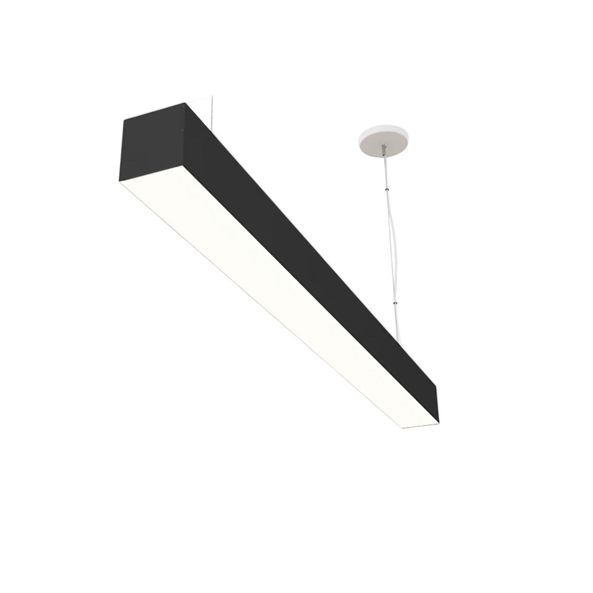 Led Linear Hanging Suspended Lights 8ft 80W Black