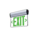LED Aluminum Edge-Lit Red Exit Sign With 90-Minute Battery