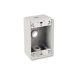 One-Gang Weatherproof Box, 2" Deep Aluminum