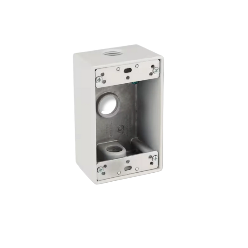 One-Gang Weatherproof Box, 2" Deep Aluminum