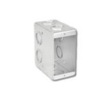 1-Gang Welded Masonry Box, 3-1/2" Deep, 1/2" & 3/4" Knockouts