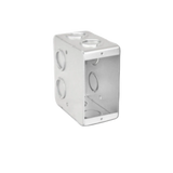1-Gang Welded Masonry Box, 3-1/2" Deep, 1/2" & 3/4" Knockouts