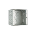 2-Gang Welded Masonry Box, 3-1/2" Deep, 1/2" & 3/4" Knockouts