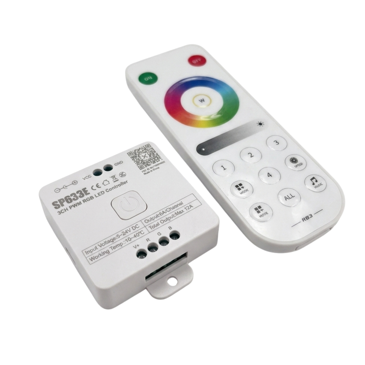SP633E RGB LED Controller with 2.4G Touch Remote