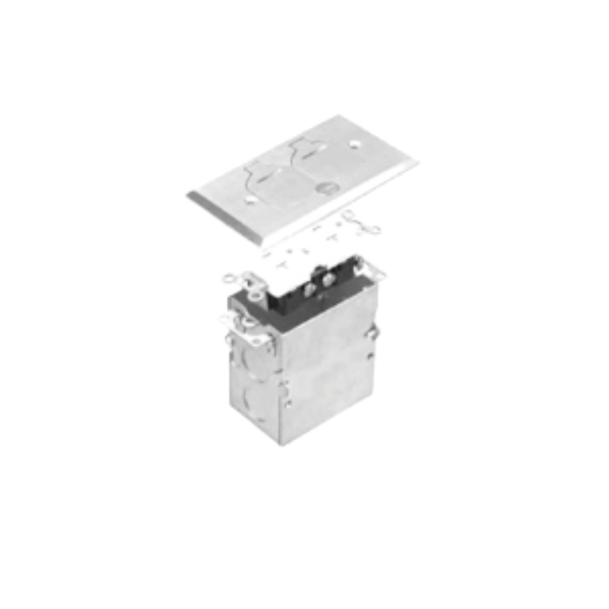 Recessed Floor Boxes with 20A TR Duplex Receptacle