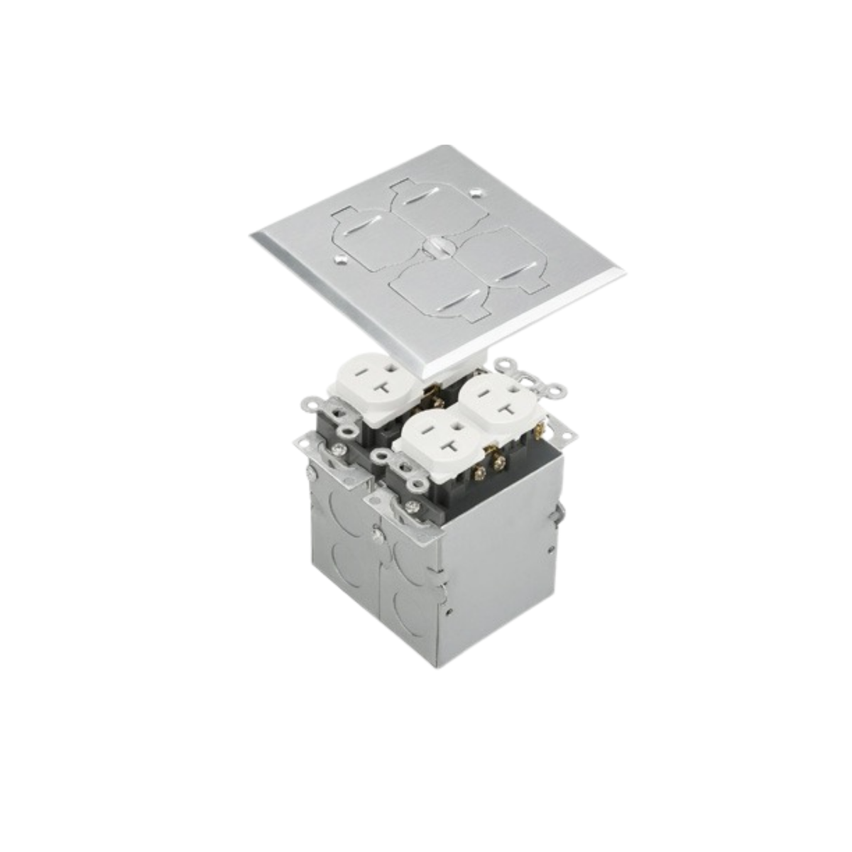 Recessed Floor Boxes with 20A TR Duplex Receptacle