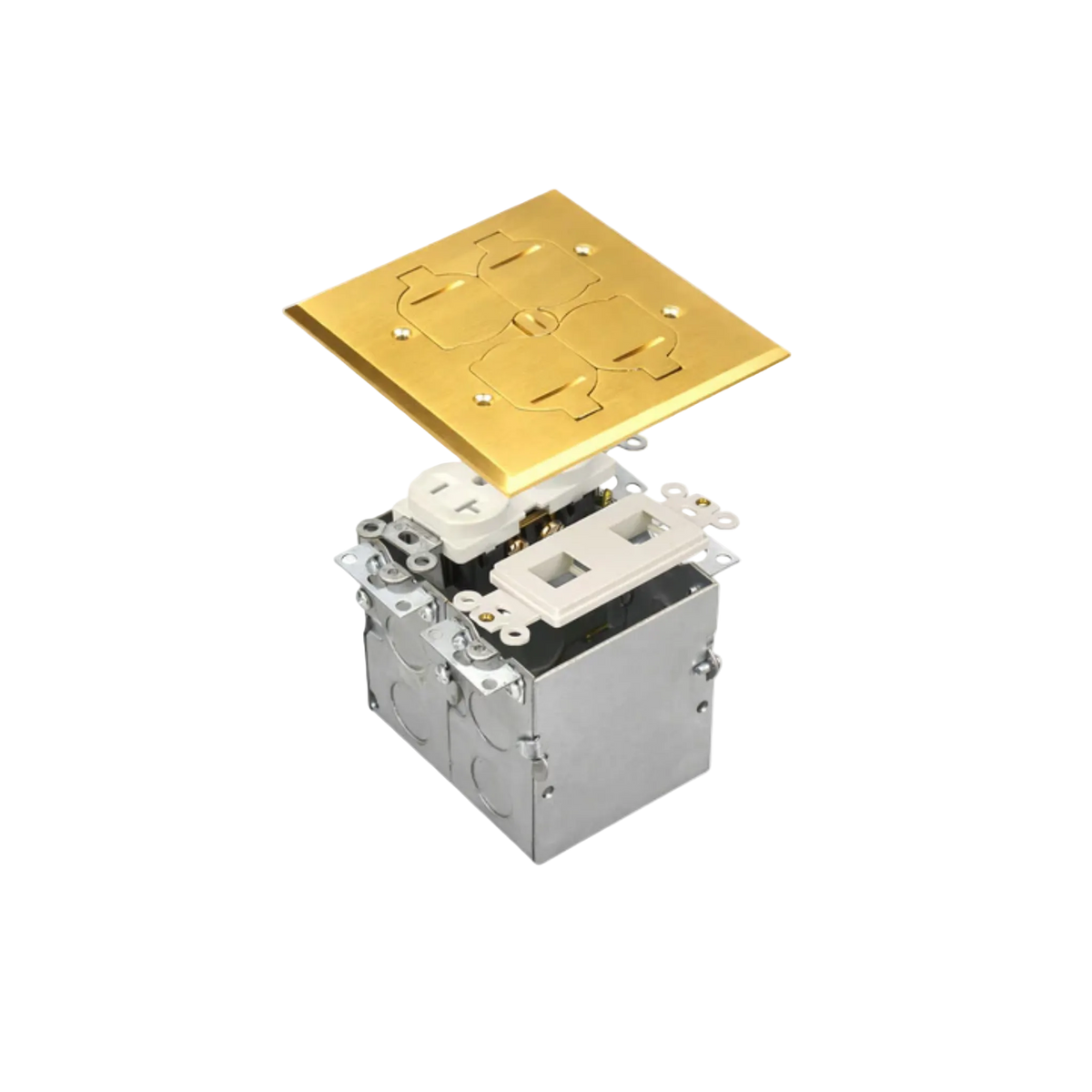 Recessed Floor Boxes with 20A TR Duplex Receptacle
