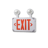 Outdoor Exit Combo Light with 90-Minute Battery Backup – Red