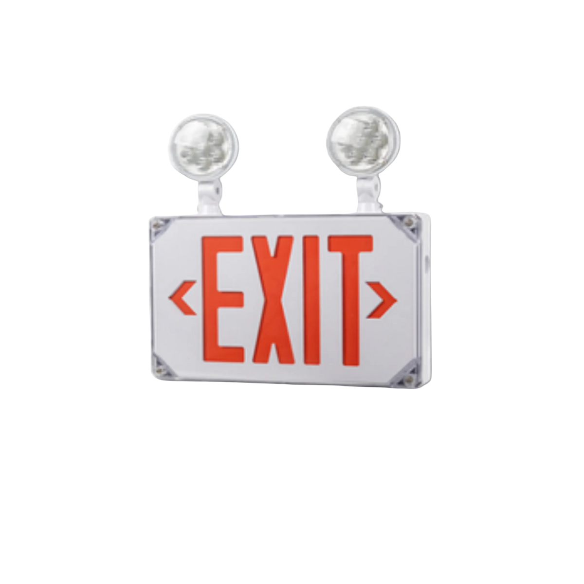 Outdoor Exit Combo Light with 90-Minute Battery Backup – Red