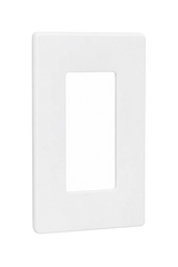 1-Gang Screwless Decora Wall Plate - White