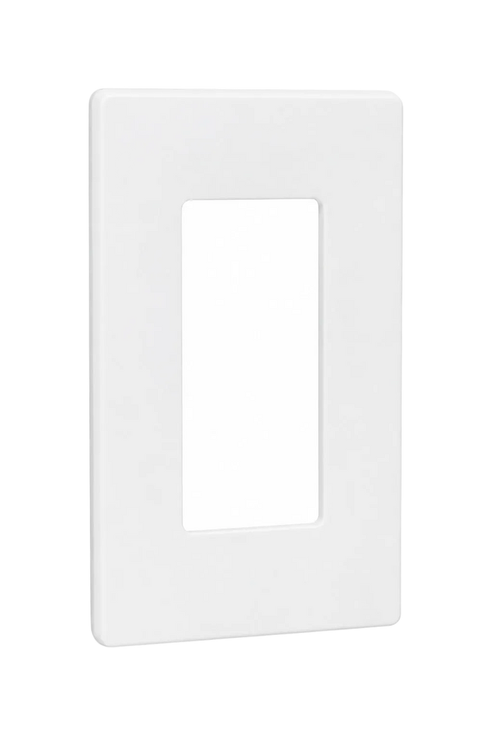 1-Gang Screwless Decora Wall Plate - White