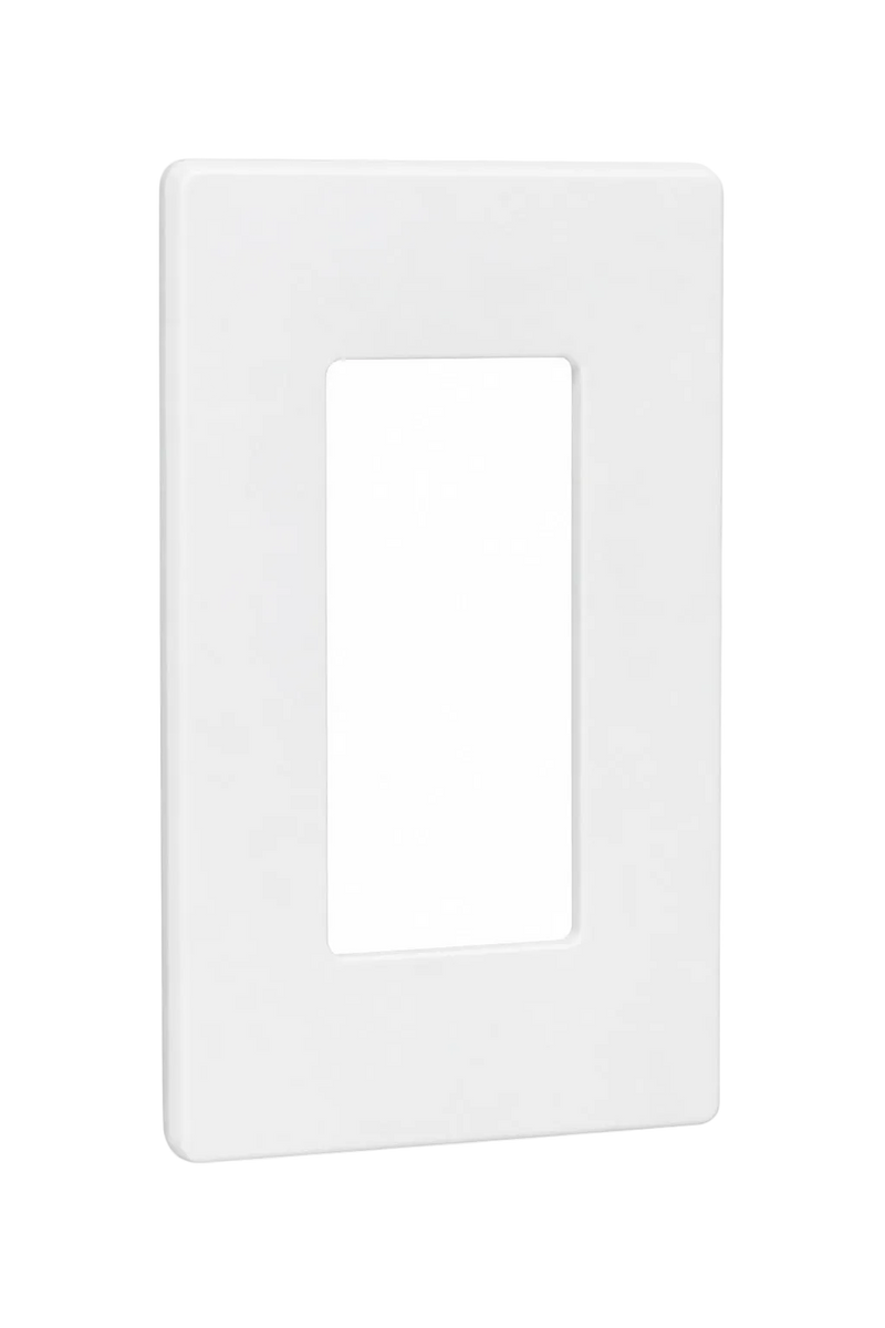 1-Gang Screwless Decora Wall Plate - White