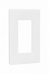 1-Gang Screwless Decora Wall Plate - White